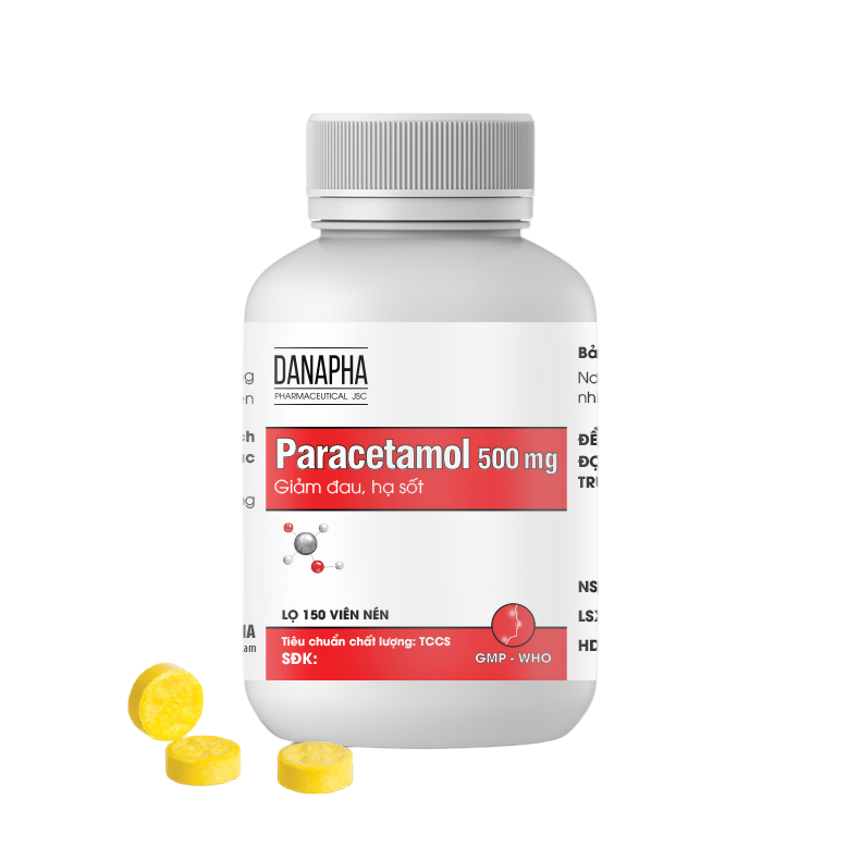 PARACETAMOL 500mg danapha (c/150v)